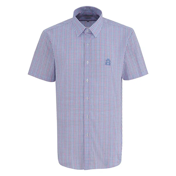 Áo Sơ Mi Cộc Tay Nam Giovanni GSS0137-1NP Kẻ Caro Màu Xanh/Hồng Size L