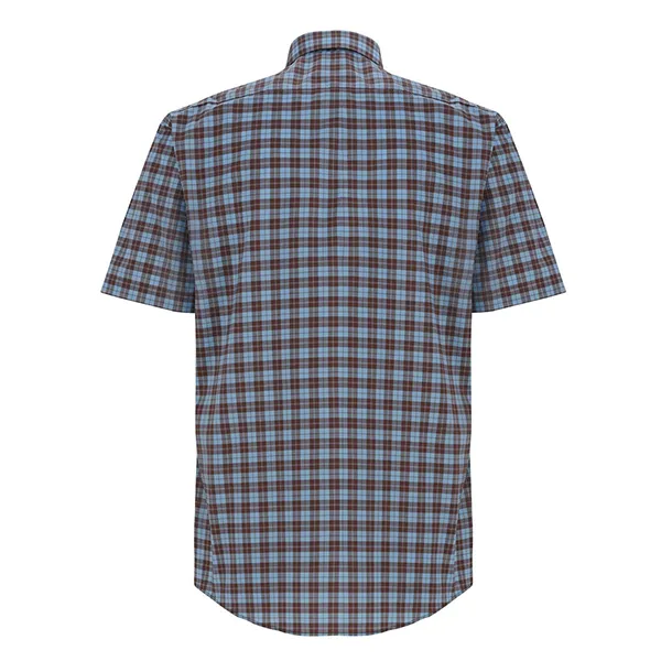Áo Sơ Mi Cộc Tay Nam Giovanni GSS0138-1BB Kẻ Caro Màu Xanh/Nâu Size L - Thời trang - Vua Hàng Hiệu