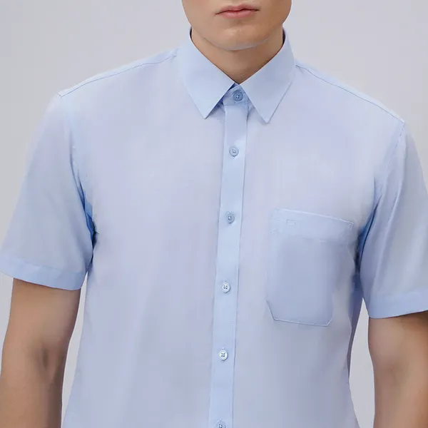 Áo Sơ Mi Cộc Tay Nam Giovanni Sartoria SSS0027-1LB Màu Xanh Da Trời Nhạt Size M