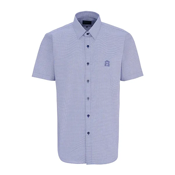 Áo Sơ Mi Cộc Tay Nam Giovanni Shirt GSS0161-1 Kẻ Xanh Navy Size S - Thời trang - Vua Hàng Hiệu