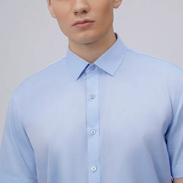 Áo Sơ Mi Cộc Tay Nam Giovanni Sartoria SSS0030-1OB Màu Xanh Da Trời Nhạt Size XL