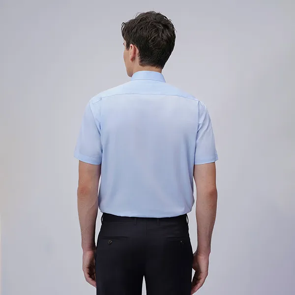 Áo Sơ Mi Cộc Tay Nam Giovanni Sartoria SSS0030-1OB Màu Xanh Da Trời Nhạt Size XL
