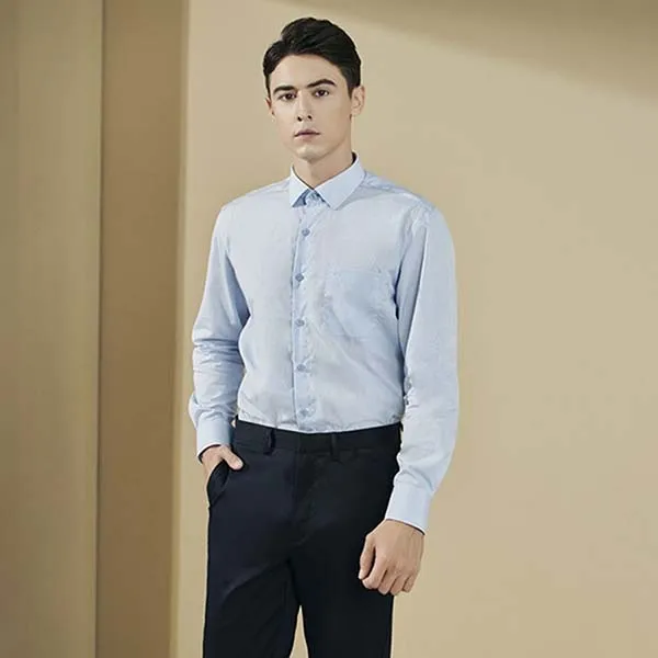 Áo Sơ Mi Dài Tay Nam Giovanni GLS0254-1LB Kẻ Caro Màu Xanh Da Trời Nhạt Size S - Thời trang - Vua Hàng Hiệu