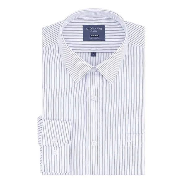 Áo Sơ Mi Dài Tay Nam Giovanni GLS0256-1NN Kẻ Sọc Màu Xanh/Trắng Size L