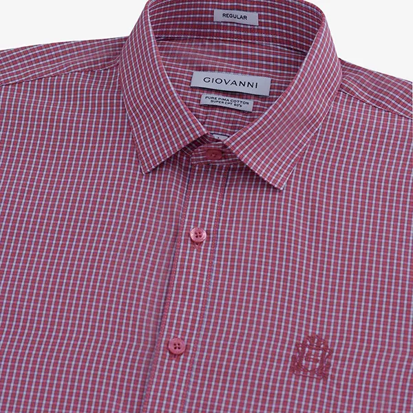 Áo Sơ Mi Dài Tay Nam Giovanni GLS0329-1NR Kẻ Caro Màu Đỏ Size XL