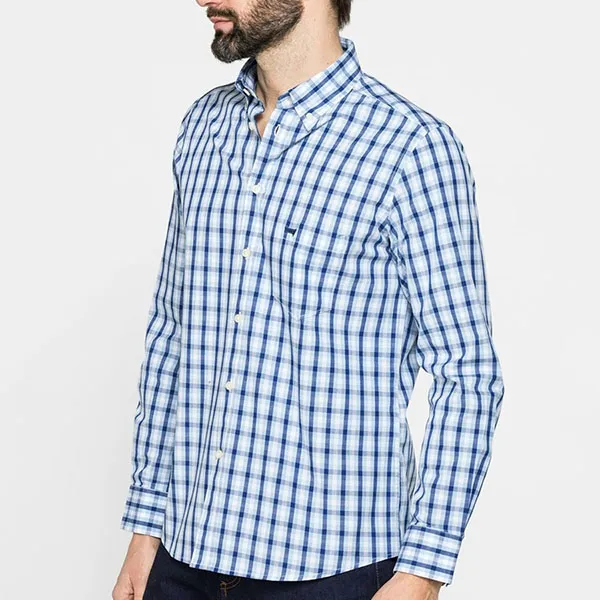 Áo Sơ Mi Nam Carrera Jeans 213A1230A Màu Xanh Kẻ Size M