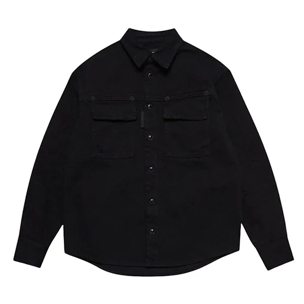 Áo Sơ Mi Nam Dsquared2 Black Denim With ICON Logo Embroidered - S79DL0033 S47925 900 Màu Đen Size 46