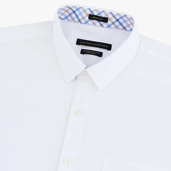 Áo Sơ Mi Nam Giovanni SLS0045-1WH Màu Trắng Size M