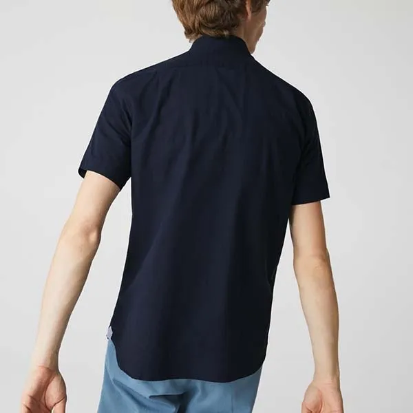Áo Sơ Mi Nam Lacoste Men’s Regular Fit Cotton Shirt CH0219-51-423 Màu Xanh Navy Size 40