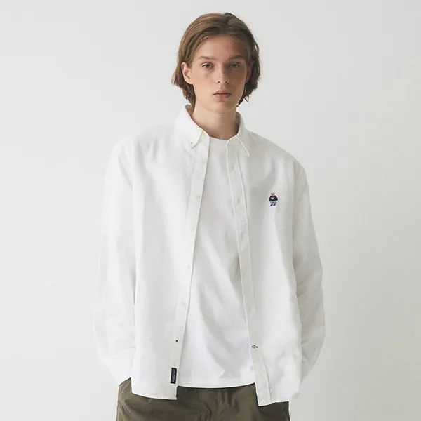Áo Sơ Mi WHOAU Steve Oxford Shirt WHYWF2311U-IV Màu Trắng Size S