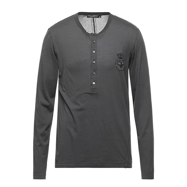 Áo Thun Dài Tay Nam Dolce & Gabbana D&G T-Shirt G8GB1Z Màu Xám Size 44