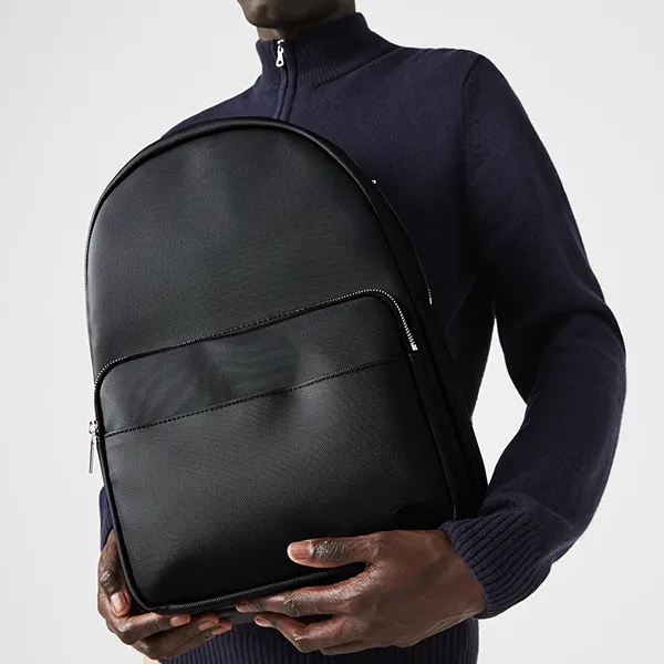 Balo Nam Lacoste Men's Classic Petit Piqué Backpack NH2583HC Màu Đen - Túi xách - Vua Hàng Hiệu