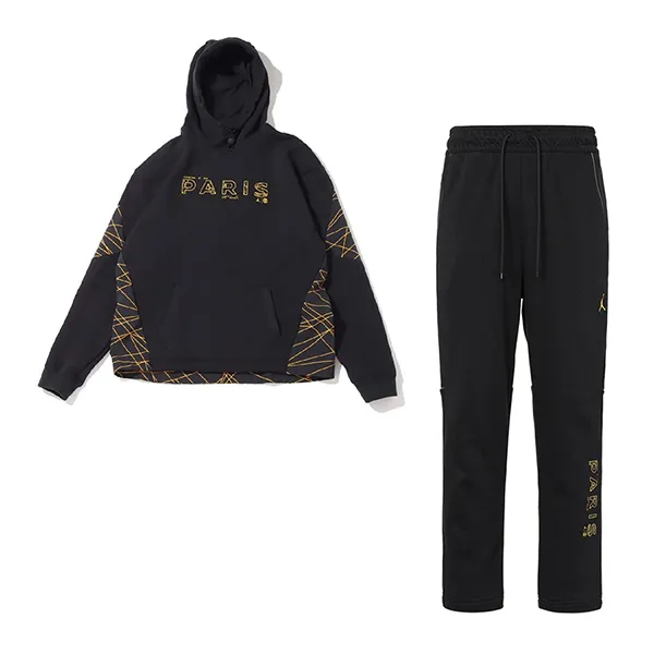 Bộ Quần Áo Nỉ Nam Nike Men's Long-Sleeve DV0614-010/DV0622-010 Màu Đen Size M (Form Á)