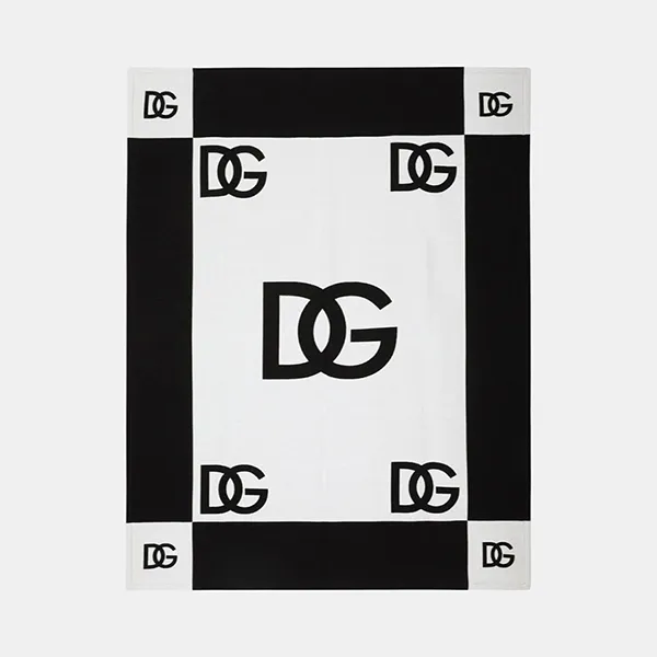 Chăn Choàng Đa Năng Dolce & Gabbana D&G Blanket TCE013TCAIM Màu Trắng Đen - Chăn - Gối - Vua Hàng Hiệu