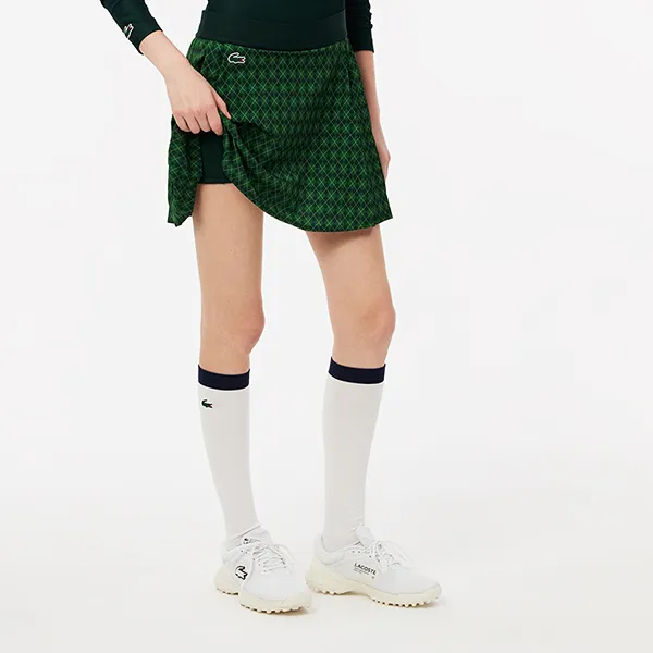 Chân Váy Nữ Lacoste Women's Lined Ultra Dry Stretch Golf Skirt JF9433 51 E3D Màu Xanh Green Size 38
