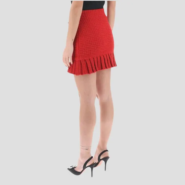 Chân Váy Nữ Self-Portrait Red Knit RS24150SKR Màu Đỏ Size S