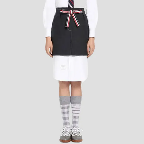 Chân Váy Nữ Thom Browne Belted Mini Sack Skirt - FGC783A 00473 025 Màu Đen Size 40 - Thời trang - Vua Hàng Hiệu