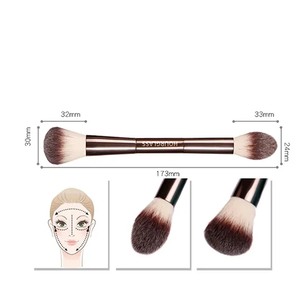 Cọ Trang Điểm 2 Đầu Hourglass Lighting Edit Brush Màu Nâu - Trang điểm - Vua Hàng Hiệu