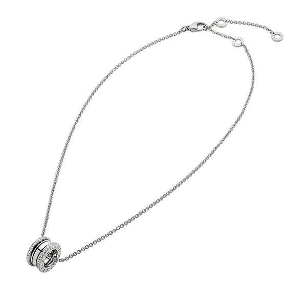 Dây Chuyền Nữ Jewery Luxury B.ZERO1 Necklace With 18K White Gold Chain Pavé Diamonds Màu Bạc - Trang sức - Vua Hàng Hiệu