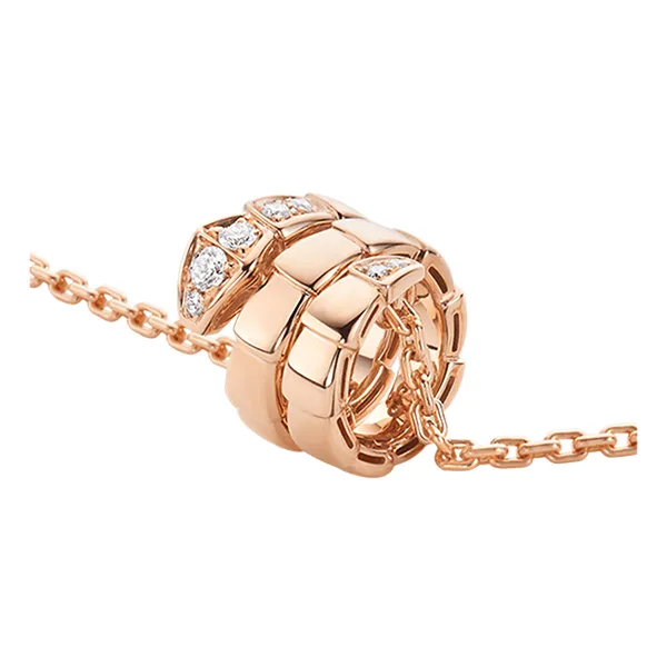 Dây Chuyền Jewery Luxury Serpenti Viper Necklace In 18K Rose Gold With Diamonds Màu Vàng Hồng - Trang sức - Vua Hàng Hiệu