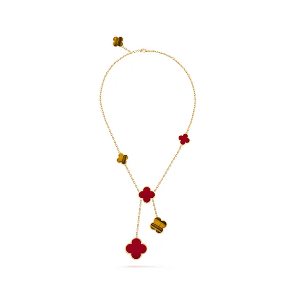 Dây Chuyền Nữ Jewery Luxury Magic Alhambra Necklace, 6 Motifas VCARN5JP00 Màu Vàng Đỏ - Trang sức - Vua Hàng Hiệu