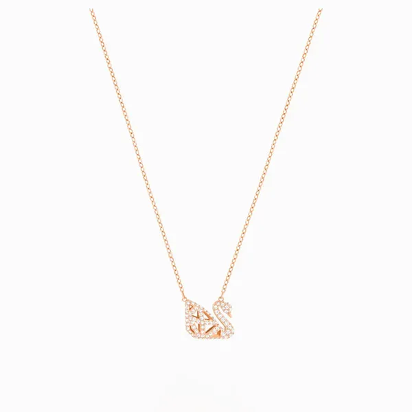 Dây Chuyền Swarovski Facet Swan Necklace, Black, Mixed Metal Finish 5281275