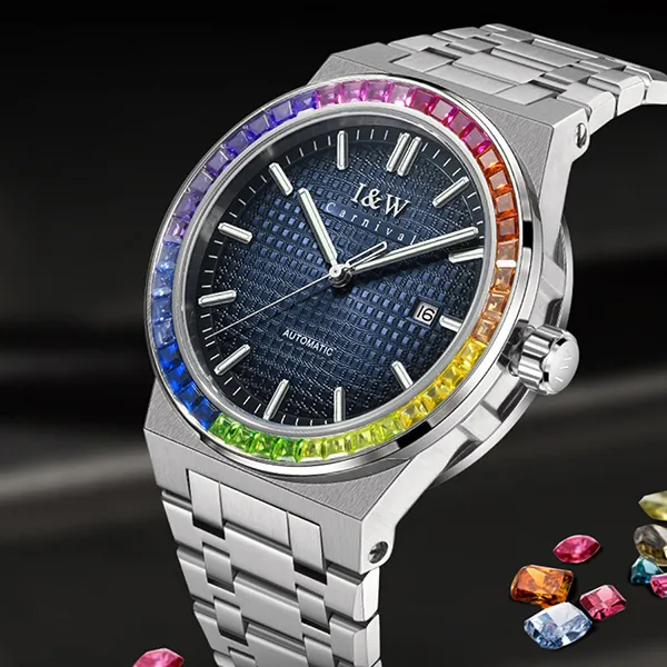 Đồng Hồ Nam I&W Carnival Automatic Watch IW716G-DT (IW716G4) Màu Bạc/Xanh - Đồng hồ - Vua Hàng Hiệu
