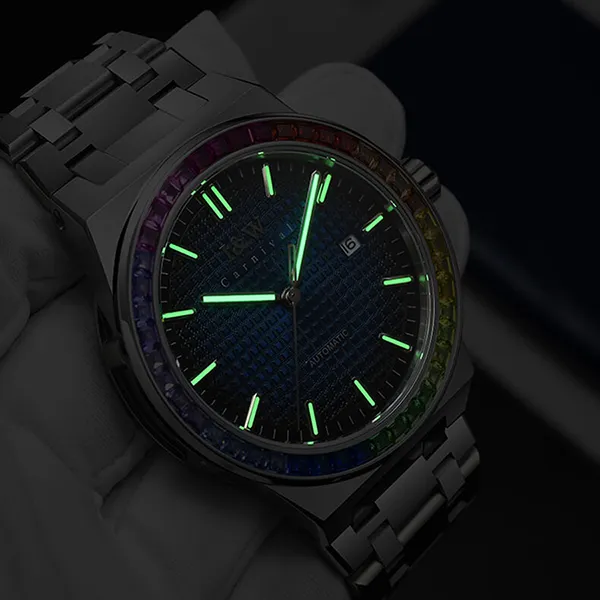 Đồng Hồ Nam I&W Carnival Automatic Watch IW716G-DT (IW716G4) Màu Bạc/Xanh - Đồng hồ - Vua Hàng Hiệu