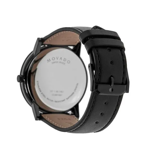 Đồng Hồ Nam Movado Classic Museum Watch 40mm 0607586 Màu Đen