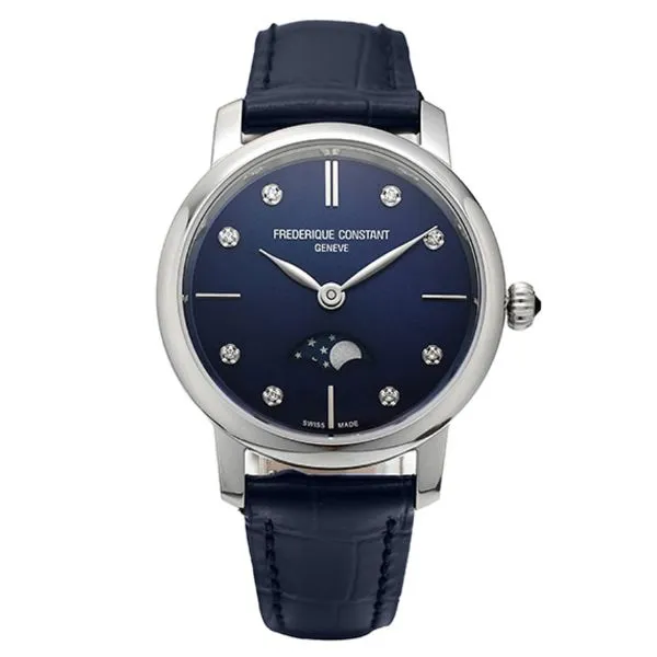 Đồng Hồ Nữ Frederique Constant Classics Moonphase FC-206MPND1S6 Màu Xanh Navy - Đồng hồ - Vua Hàng Hiệu