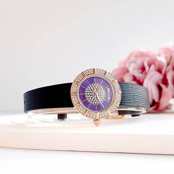Đồng Hồ Nữ Just Cavalli Eleganza Mini 28mm Màu Đen