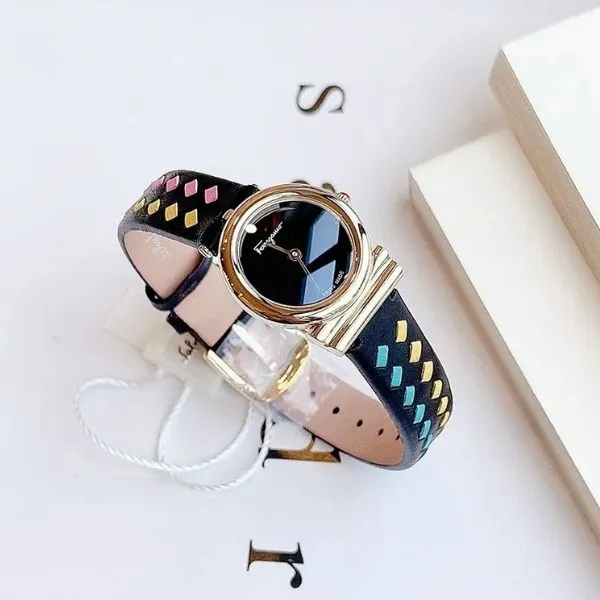 Đồng Hồ Nữ Salvatore Ferragamo Gancino SFIK01720 Màu Đen - Vàng