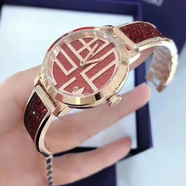 Đồng Hồ Nữ Swarovski Quartz Cosmic Rock 5538456 Màu Đỏ/ Vàng Hồng - Đồng hồ - Vua Hàng Hiệu