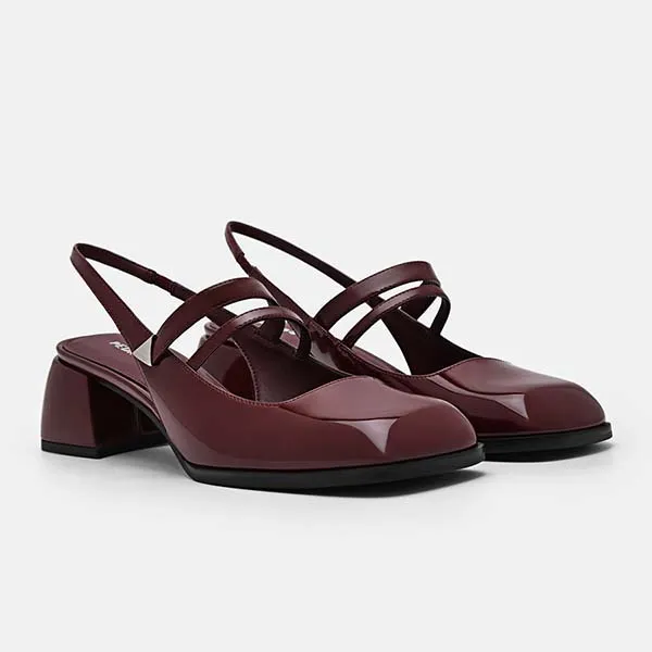 Giày Cao Gót Nữ Pedro Tria Heel Pumps PW1-25580393 Wine Màu Đỏ Size 37