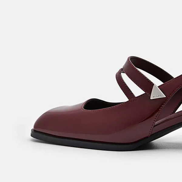Giày Cao Gót Nữ Pedro Tria Heel Pumps PW1-25580393 Wine Màu Đỏ Size 37