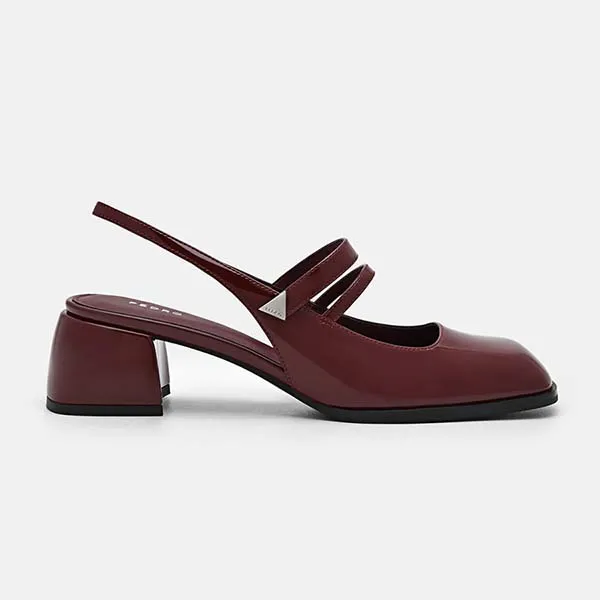 Giày Cao Gót Nữ Pedro Tria Heel Pumps PW1-25580393 Wine Màu Đỏ Size 37