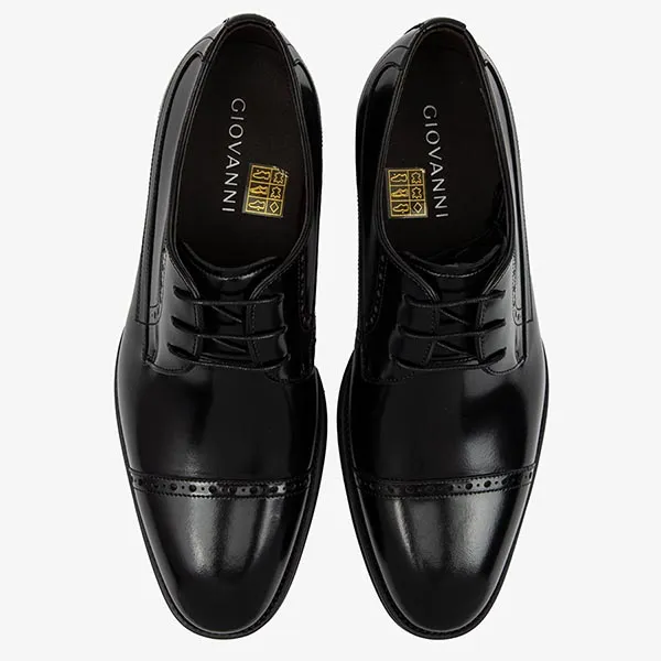 Giày Da Nam Giovanni Derby GSH0147-1 Màu Đen Size 39