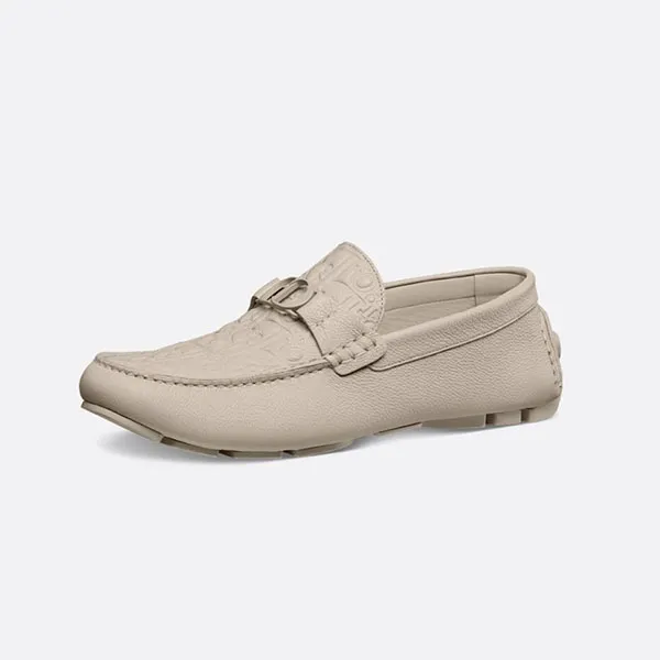 Giày Lười Nam Dior In Beige Leather - 3LO114ZAY 120 Màu Be Size 40