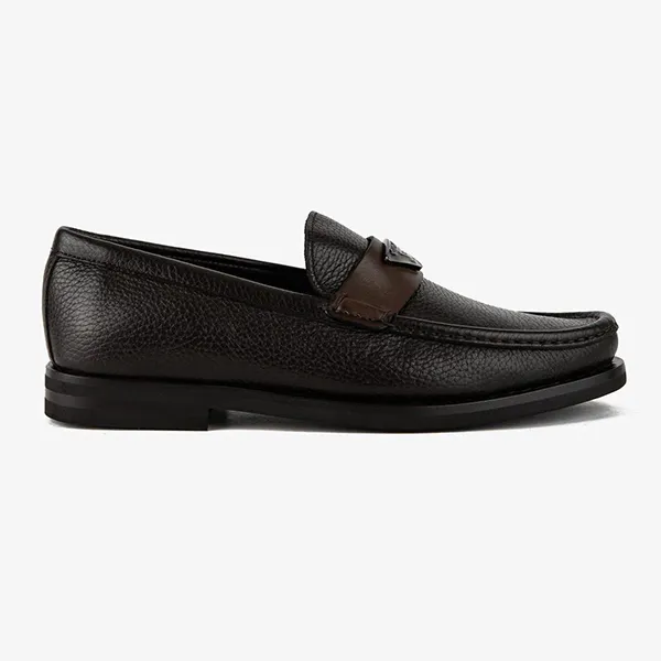Giày Lười Nam Giovanni Loafer GSH0121-1 Màu Đen Phối Nâu Size 39