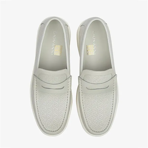 Giày Lười Nam Giovanni Loafer GSH0140-1 Màu Trắng Xám Size 42 - Giày - Vua Hàng Hiệu
