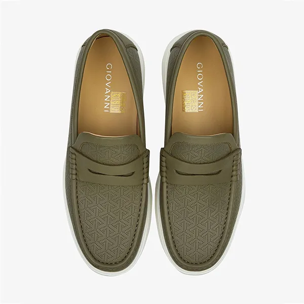Giày Lười Nam Giovanni Loafer GSH0140-1 Màu Xanh Rêu Size 42