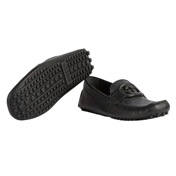 Giày Lười Nam Gucci Interlocking G Driver 730148 AAB7Z 1000 Màu Đen Size 5 - Giày - Vua Hàng Hiệu