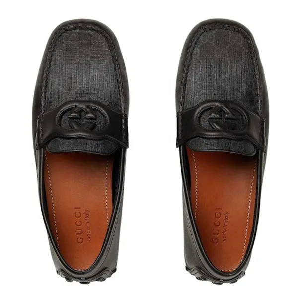 Giày Lười Nam Gucci Interlocking G Driver 730148 AAB7Z 1000 Màu Đen Size 5 - Giày - Vua Hàng Hiệu