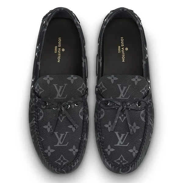 Giày Lười Nam Louis Vuitton LV Arizona Moccasin Graphite 0203 Màu Đen Size 5.5 - Giày - Vua Hàng Hiệu