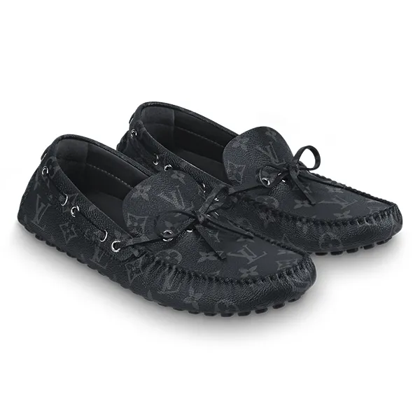 Giày Lười Nam Louis Vuitton LV Arizona Moccasin Graphite 0203 Màu Đen Size 5.5 - Giày - Vua Hàng Hiệu