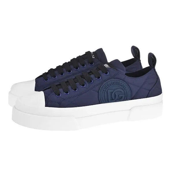 Giày Sneaker Nam Dolce & Gabbana D&G Canvas Portofino CS1888 AO771 Màu Xanh Navy Size 5
