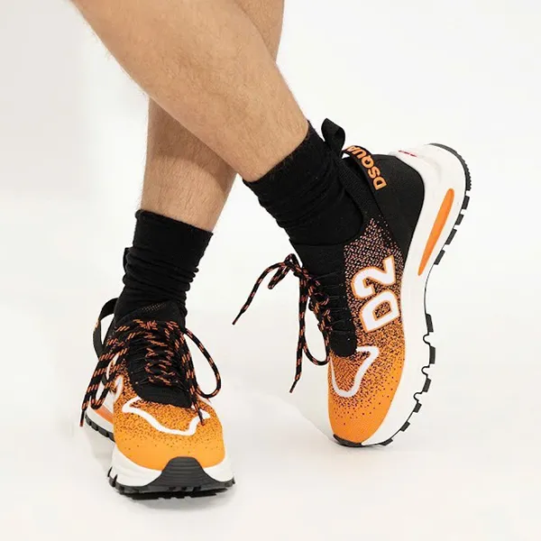 Giày Sneaker Nam Dsquared2 Run Ds2 Sneakers Orange Gr.43 UVP SNM0211 Màu Đen Phối Cam Size 41 - Giày - Vua Hàng Hiệu