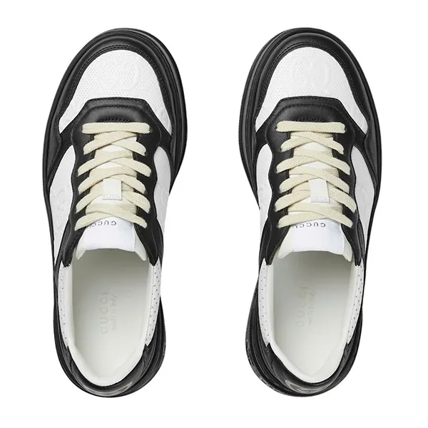 Giày Sneaker Nam Gucci GG Embossed White Black 669582 AAA4T 1068 Màu Đen Trắng Size 6