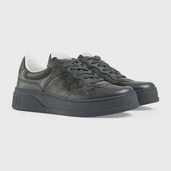 Giày Sneaker Nam Gucci Lace-up Black 726543-AABYJ-1343 Màu Đen Xám Size 40