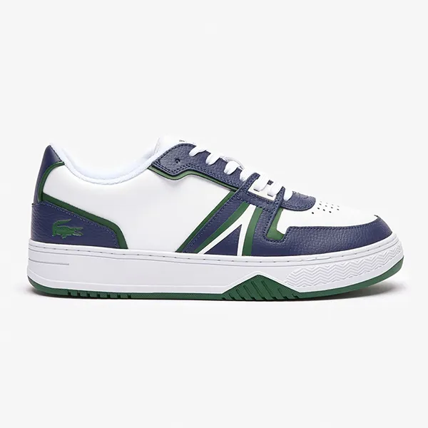 Giày Sneaker Nam Lacoste Contrasted Leather L001 47SMA0058 Màu Xanh Phối Trắng Size 43
